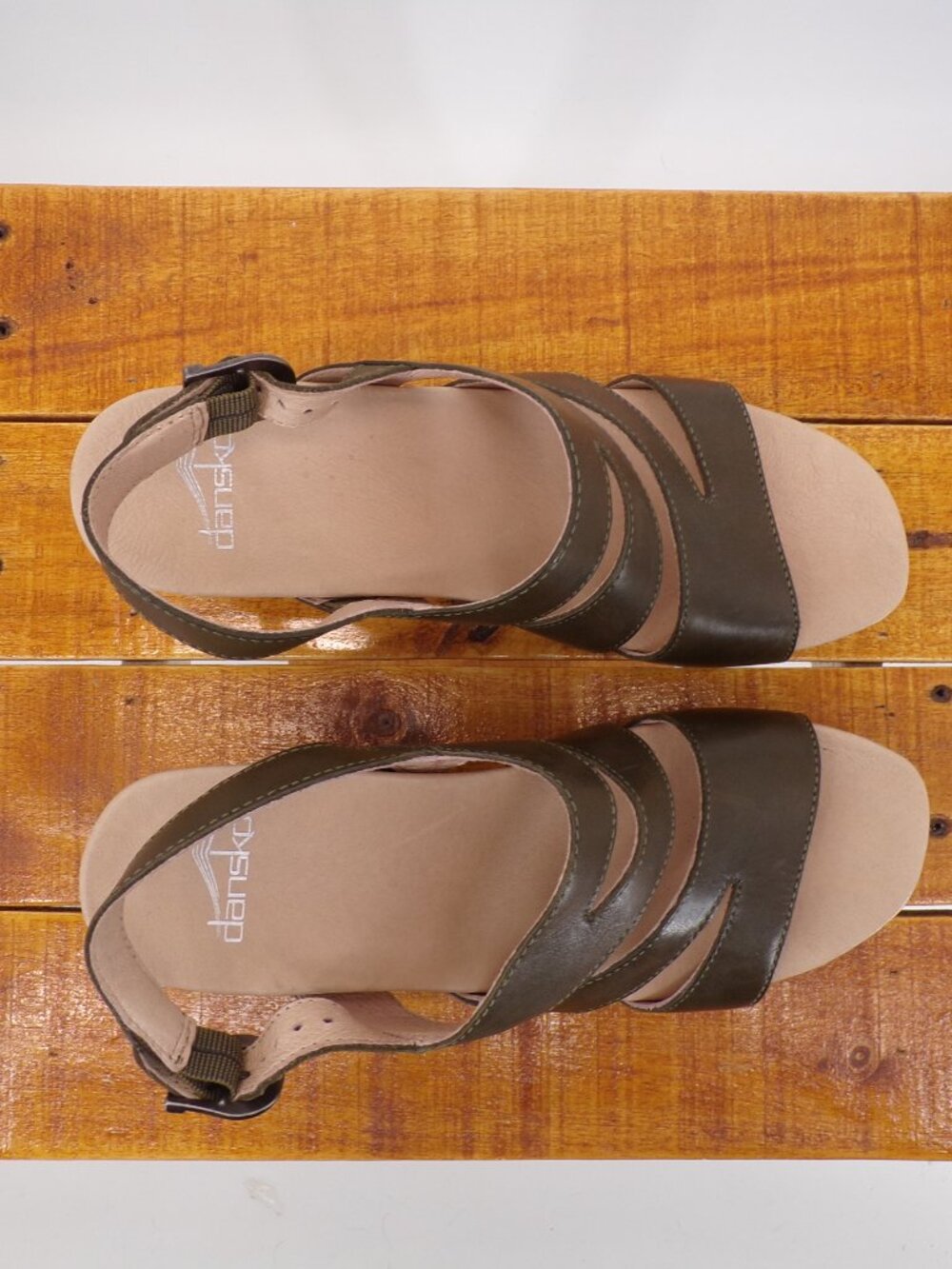 Dansko Heeled Sandals Sling Back Strap Green Women's 38 US 7 - 7.5 - Picture 6 of 11